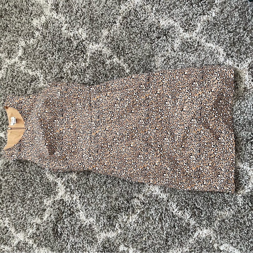 Leopard Print 100% Cotton JCrew Sleeveless Dress
